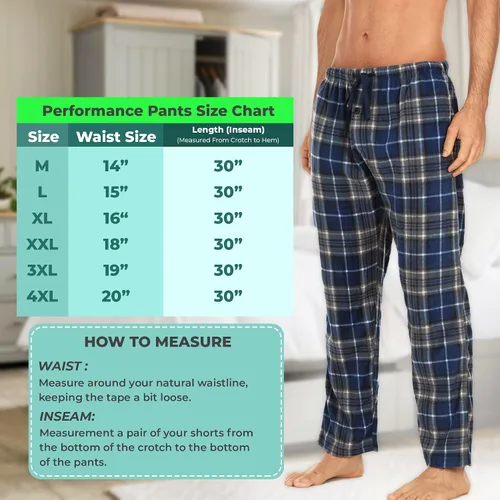 Vista 5 de DARESAY - Multipack de pantalones de pijamas de microfibra para hombre. Ropa de descanso con bolsillos.