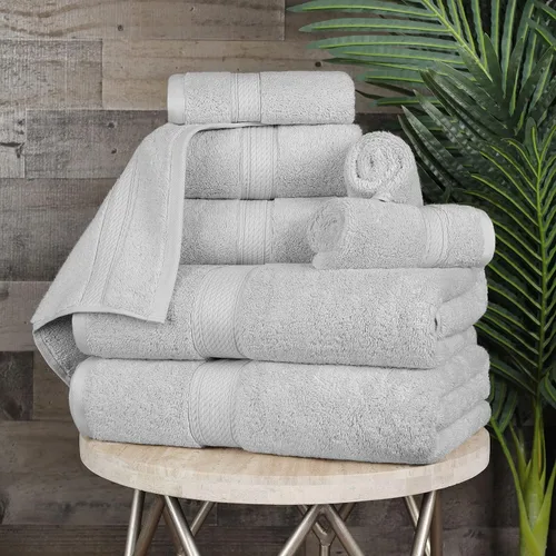 Vista 131 de BNM Toallas de Algodón Egipcio de Peso Pesado, Ideales para Baño, Ducha, Spa, Hotel, 800 GSM, Toallas Faciales/de Aseo, Toallas de Mano, Toallas