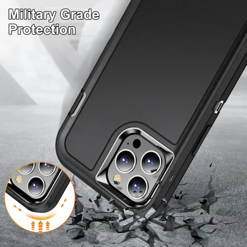 Vista 8 de Funda para iPhone 12 Pro Max para hombres, híbrida a prueba de caídas resistente, resistente, a prueba de golpes, ajuste delgado, funda protectora