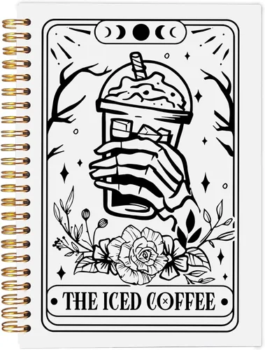 Vista 22 de Cuaderno gótico en espiral, diario gótico para parejas, cuaderno gótico para mujeres y hombres escritura, cuaderno de espiral para parejas de 8.3 x