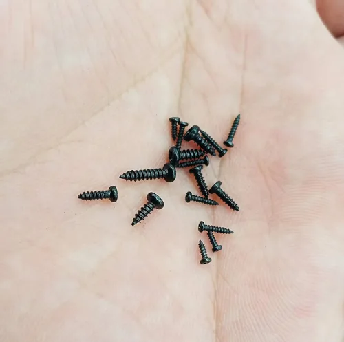 Vista 8 de 750 tornillos negros pequeños para electrónica, M1, M1.2, M1.4, M1.5, M1.7 Tornillos autorroscantes Phillips muy pequeños, tornillos de micro