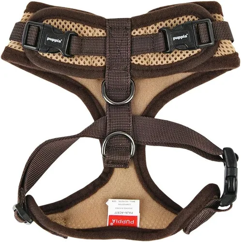 Vista 2 de Arnés con cuello ajustable Puppia Authentic RiteFit, S, Beige