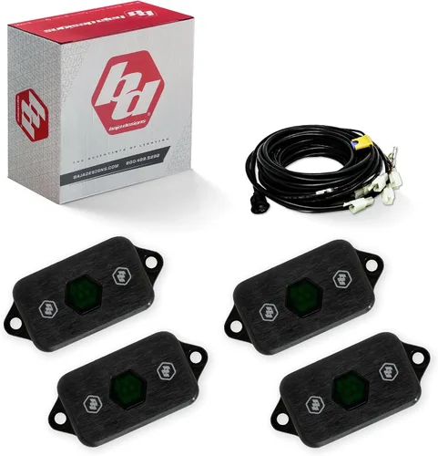 Vista 11 de Kit de luz LED para roca Baja Designs - 4 piezas. LED con arnés de cableado (blanco)