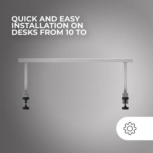 Vista 5 de Mars Gaming MGDS, Monitor Raiser, Increases Monitor by 17 cm, Ergonomic Steel Table Stand, Carbon Fibreboard 60 x 20 cm, Screen Mount for Desks with