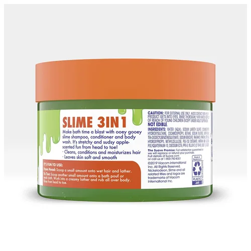 Vista 6 de Suave Champú para niños, acondicionador, gel de baño 3 en 1 para facilitar la limpieza de manzana verde pegajosa, sin desgarros, 10 onzas