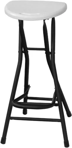 Vista 16 de Taburete de bar plegable de 28 pulgadas con respaldo, taburete plegable portátil Counter Height Foldable Stool,Tall Bar Stools for Outdoor Camping
