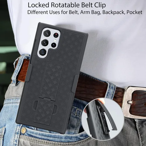 Vista 4 de Ailiber Funda para Samsung Galaxy S22 Ultra 5G, protector de pantalla