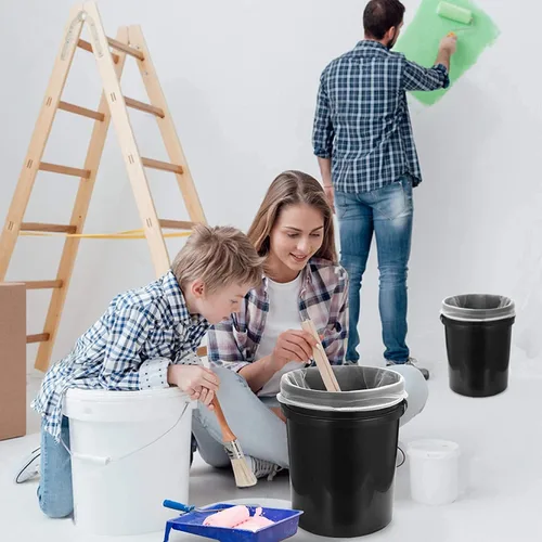 Vista 5 de Bolsa de filtro de pintura, colador de pintura de 5 galones con apertura superior elástica, bolsa de filtros de malla fina blanca para jardinería