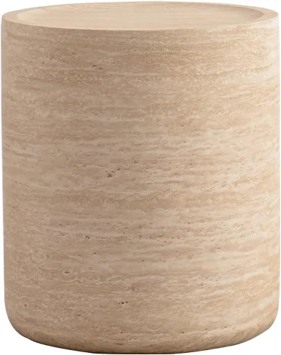 Vista 6 de Mesa de centro moderna, mesa de té central circular de 15.75 pulgadas, mesa de cóctel, mesas de centro redondas cilíndricas para sala de estar