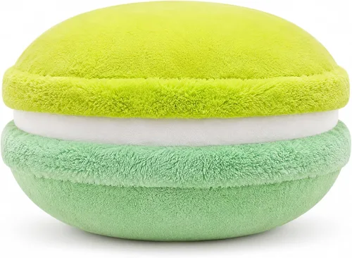 Vista 15 de Almohada decorativa redonda de plush con forma de macarrón ChezMax, de 14.5 pulgadas