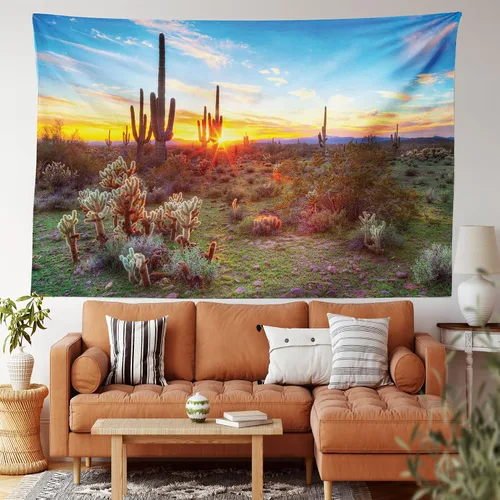 Vista 30 de Lunarable Tapiz mexicano, tema de cultura latinoamericana, sombrero de paja, manta de serape de Maracas, decoración de tela para colgar en la pared