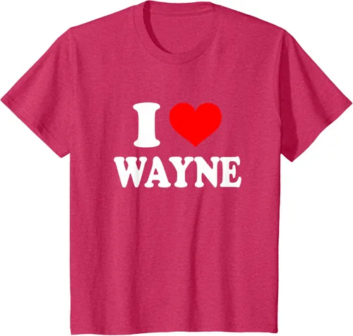 Vista 45 de Wayne - Camiseta I Heart Wayne - I Love Wayne, Negro, S