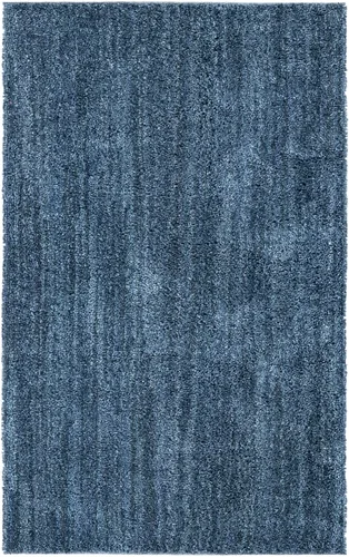 Vista 2 de Unique Loom Shaggy Chic Collection Alfombra de área, lanudo (2' x 3' 1", rectangular, azul arándano)