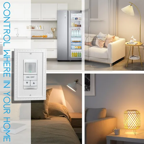 Vista 4 de Cubiertas para interruptores de luz, cubiertas de salida de tamaño mediano, cubiertas de placa de pared decorativas/GFCI, material de fibra de bambú