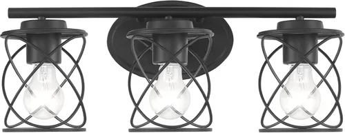 Vista 20 de mavcadonf Luces de Tocador de Baño de 2 Luces, Lámparas de Baño sobre el Espejo, Luz de Tocador Dorado Cepillado, Luces de Pared de Estilo Rústico