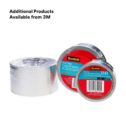 Vista 7 de Scotch - Cinta de aluminio, 2 pulgadas por 50 yardas, 3311, 1 rollo