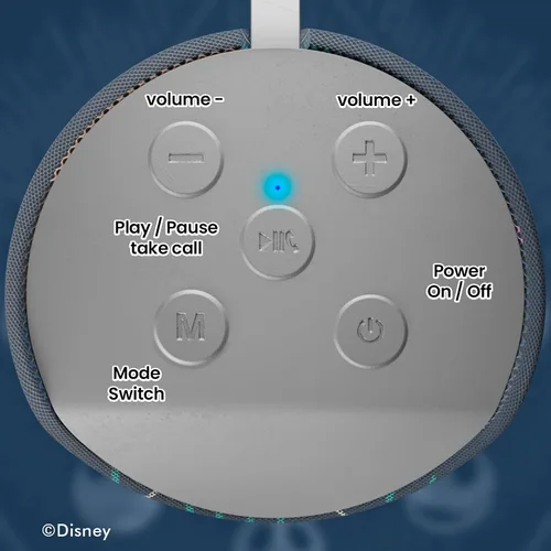 Vista 3 de Disney Tim Burton's The Nightmare Before Christmas Altavoz Bluetooth - Altavoz inalámbrico a prueba de salpicaduras Jack y Sally con 3 horas