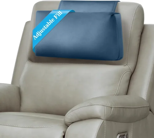 Vista 13 de Almohada para Reposacabezas de Sillón Reclinable, Almohada de Soporte Ajustable y Cómoda para Cuello y Cabeza, Reposacabezas de Terciopelo Suave