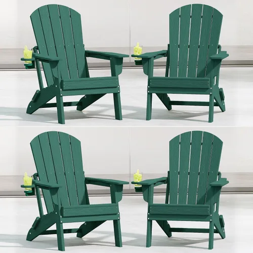 Vista 30 de HDPE Silla Adirondack plegable, Aruba