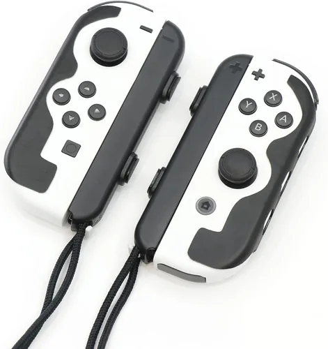 Vista 7 de Setex Empuñaduras antideslizantes solo empuñaduras compatible con el controlador Switch Nintendo Joy-Con empuñaduras microestructuradas negro máximo