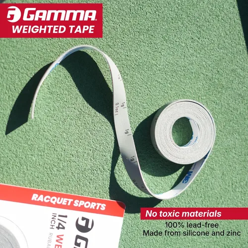Vista 6 de Gamma Weighted Tape – Adjustable Paddle & Racquet Weight for Enhanced Control, Power & Speed – Customizable Tape for Pickleball, Tennis, Padel Parent
