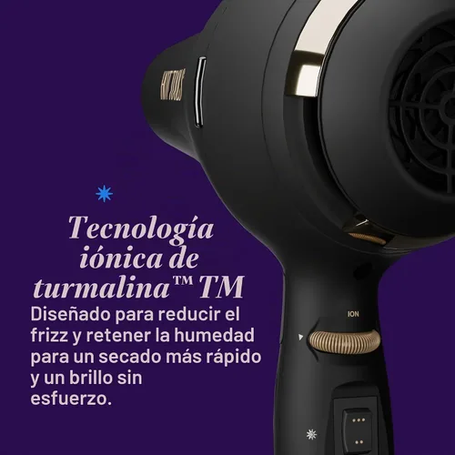 Vista 3 de Hot Tools Pro Artist Black Gold 2100 Turbo Ceramic + Ionic Secador de pelo Secado rápido, ligero