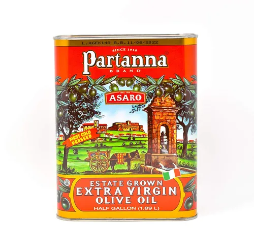 Vista 9 de Partanna Aceite de oliva virgen extra, lata de 101 onzas.