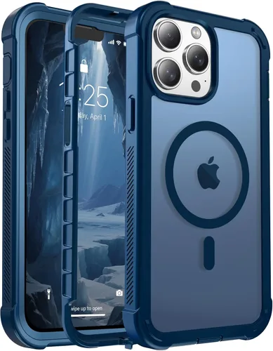 Vista 169 de jaroco - Funda magnética compatible con MagSafe para iPhone 11 de 6.1 pulgadas; protección de grado militar contra caídas, de doble capa