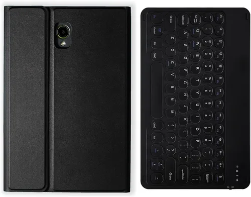Vista 9 de Funda inalámbrica con teclado Bluetooth para Samsung Galaxy Tab Active 3/Active 5 (SM-X300/X306B/T570/T575N) con soporte para bolígrafo integrado