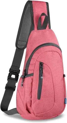 Vista 15 de TITECOUGO Bolso bandolera pequeño, mochila cruzada ligera para hombres y mujeres, bolsa de hombro para deportes y exteriores