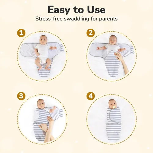 Vista 5 de Mama Cheetah Saco de envolver para bebés prematuros, saco de dormir orgánico para bebés prematuros, manta para envolver prematuros, envolturas