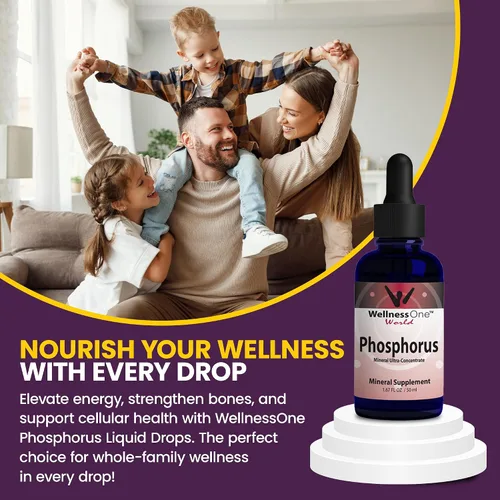 Vista 6 de WellnessOne Suplementos de fósforo iónico, líquido de fósforo de ácido ortofosfórico para dientes, salud ósea y apoyo energético, sin OMG, vegano