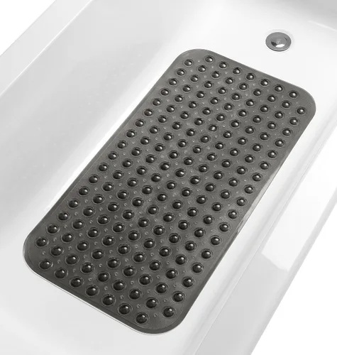 Vista 3 de Tapete de ducha antideslizante de 20"x20" (solo duchas lisas/sin textura, no para sobre desagüe) Seguro, limpio, lavable a máquina, agarre superior