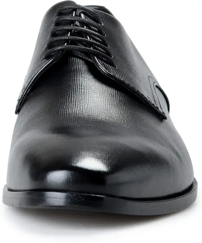 Vista 5 de Hugo Boss Highline_Derb_pr1 Zapatos Derby de cuero texturizado negro US 7.5 IT 40.5