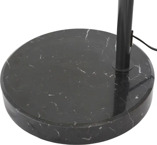 Vista 3 de SH Lighting - Lámpara de pie de arco ajustable de acero con base de mármol