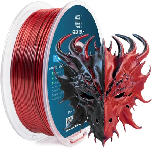 Vista 7 de GEEETECH Seda PLA Filamento para Impresora 3D 1.75mm, Filamento PLA de Doble Color Seda 1KG(2.2lbs), Precisión Dimensional +/- 0.02 mm, Filamento