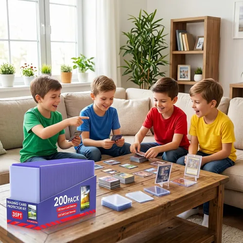 Vista 7 de Paquete de 200 fundas para tarjetas de plástico duro, 3 x 4