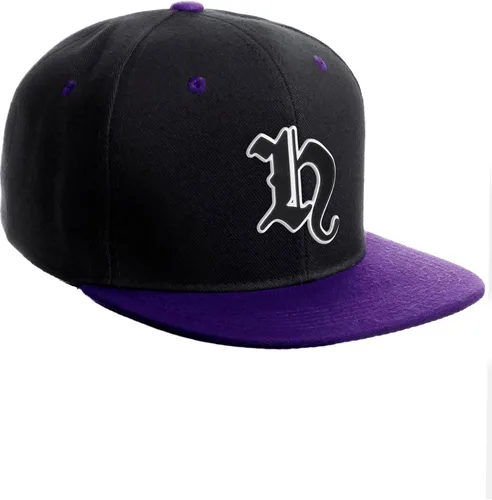 Vista 170 de Daxton Gorra clásica con visera de billete plano con letras del alfabeto inglés antiguo de la A a la Z