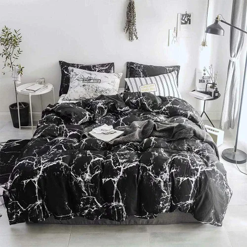 Vista 11 de Wellboo - Juego de edredón de tamaño matrimonial, ropa de cama de color gris gradiente sólido, gris plateado, gris claro, modernos, simples, blancos