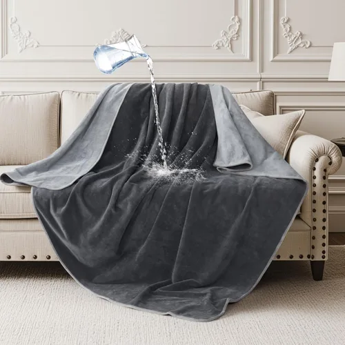 Vista 18 de LOOBANI Manta impermeable para sofá, de doble cara, a prueba de fugas, 40 x Rosa