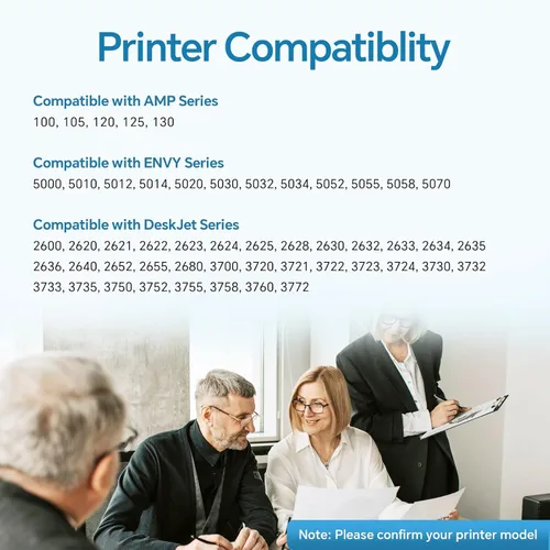 Vista 2 de Cartuchos de tinta negra 65 XL compatibles para tinta HP 65 65XL de alto rendimiento para cartucho de tinta HP65 (1 paquete) tinta para impresora HP