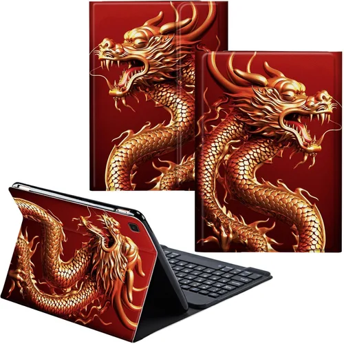 Vista 12 de Para Samsung Galaxy Tab S6 Lite Funda 2022/2020 Teclado Inalámbrico Desmontable Y Cubierta De Soporte De Cuero PU Funda Protectora Para Samsung