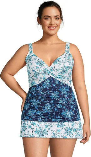 Vista 3 de Lands' End Traje de baño tipo tankini con aros para mujer