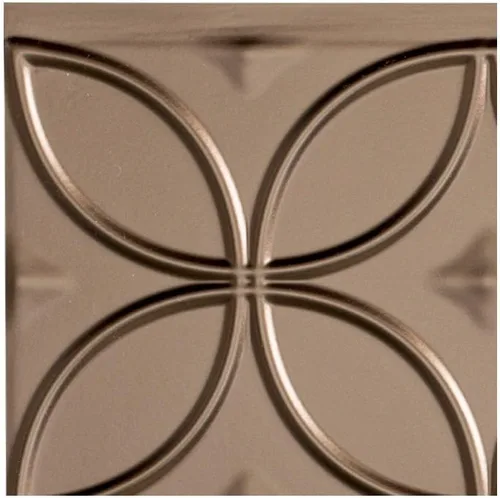 Vista 25 de FASÄDE Anillos Panel de Revestimiento Decorativo de Vinilo de 18 x 24 pulgadas en Bronce Argent (Paquete de 5)