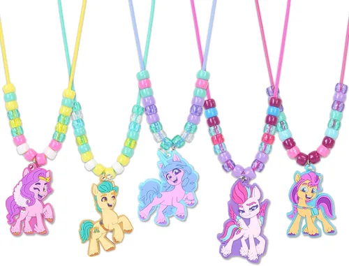 Vista 6 de Tara Toy My Little Pony: A New Generation - Actividad para hacer collares, multicolor Crea 5 collares con cuentas de colores y dijes de goma