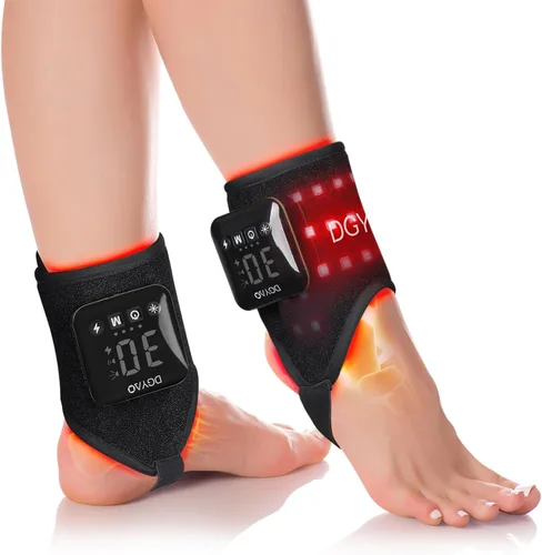Vista 9 de DGXINJUN Terapia de luz roja para terapia de luz infrarroja para pies Zapatilla pies pies empeine LED dispositivo corporal portátil con modo de pulso