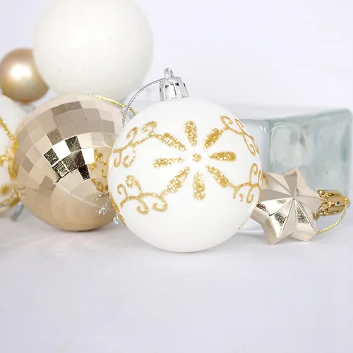 Vista 4 de 44 adornos de bolas de Navidad, adornos de Navidad de plástico inastillables con lentejuelas para colgar, bolas decorativas para árbol de Navidad