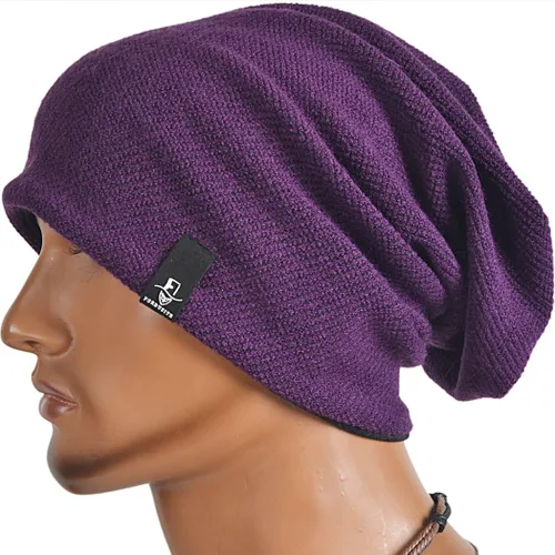 Vista 122 de FORBUSITE Gorro de punto largo holgado para hombre para verano e invierno, de gran