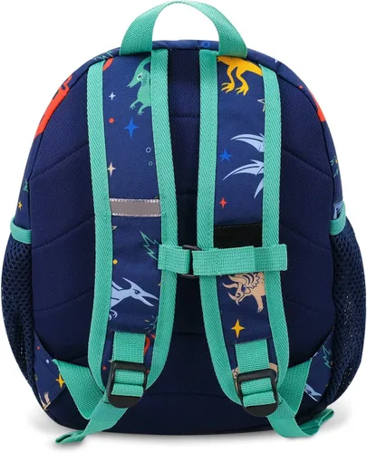 Vista 2 de JAN & JUL Little Xplorers Mini Mochila preescolar, Dinos Espaciales, Mochilas Tradicionales