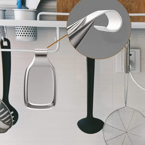 Vista 4 de Soporte para cuchara grande de acero inoxidable de 8 x 4 pulgadas, soporte resistente para cocina, espátula, cucharón, cepillo y otros utensilios